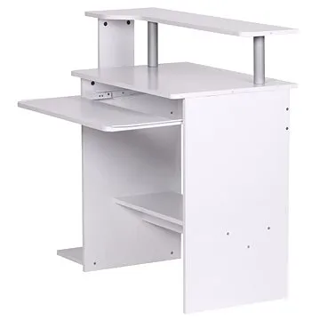 BRÜXXI Daren s výsuvnou klávesnicou 94 cm, biely (SP1000002)