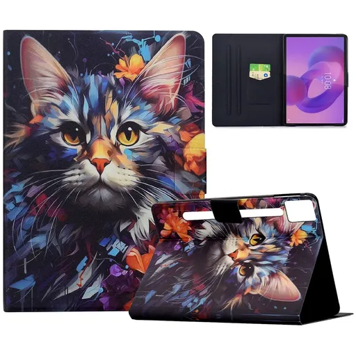 ART Zaklápacie puzdro Lenovo Idea Tab Pro FLORAL CAT