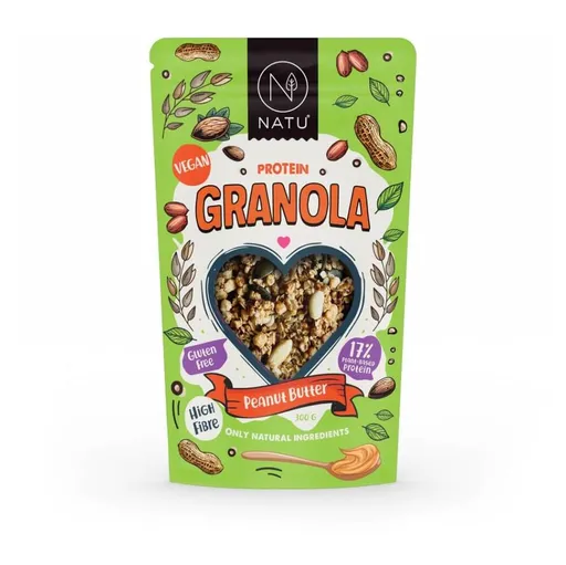 NATU Proteín granola s arašidovým maslom 300 g