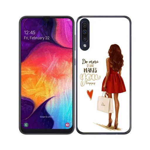 PROTEMIO MY ART Ochranný obal Samsung Galaxy A70 RED DRESS (137)