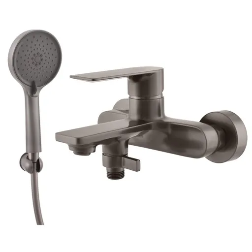 Vaňová batéria RAV SLEZÁK NIL so sprchovacím setom 150 mm metal grey NL154.5/1MG