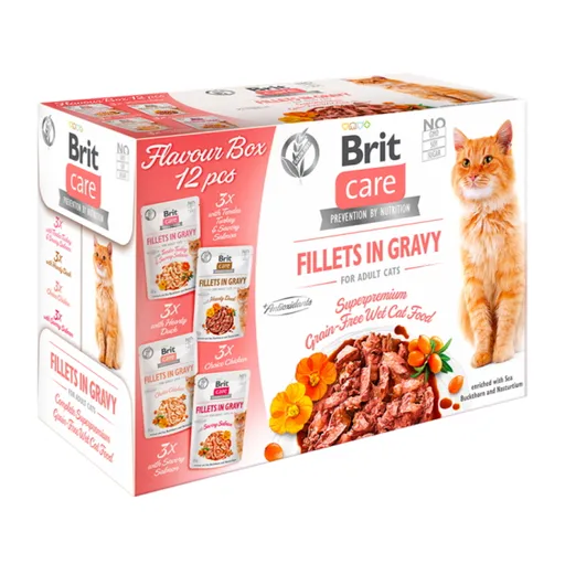BRIT Care Fillets in Gravy Flavour kapsičky pre mačky 12 x 85 g