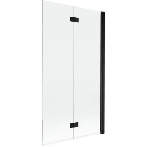 MEXEN - MIST vaňová zástena 100x150 cm 6mm 2-s, čierna, číra, pravá 8A9-100-002-70-00-P