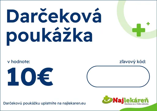 Darčeková poukážka na nákup v eshope Najlekáreň v hodnote 10€