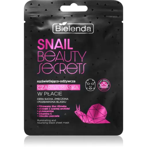 Bielenda Snail Beauty Secrets vyživujúca plátienková maska pre unavenú pleť 1 ks