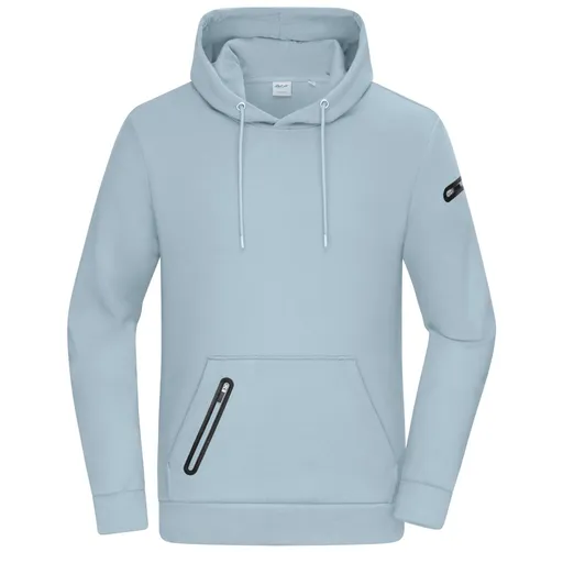 James & Nicholson (Daiber) Štýlová pánska mikina s kapucňou 8046 - Milky blue | L