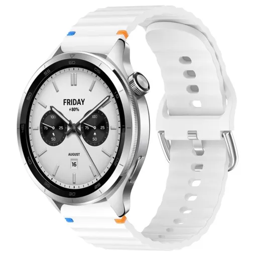 WAVY Silikónový remienok pre Xiaomi Watch S4 biely