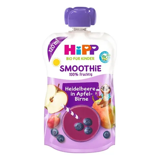 HIPP 100% Ovocie smoothie jablko hruška čučoriedky BIO 120 ml