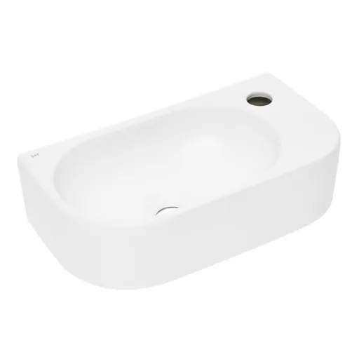Umývadlo SAT Infinitio 40x21,5 cm bílá matná mat bez prepadu SATINF4021WM