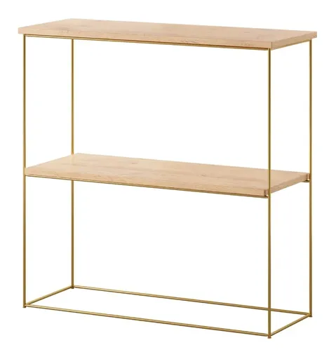 ArtAdrk Príručný stolík TONI | zlaté nohy Farba: Dub Lancelot