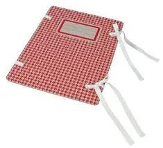 Spisová doska A4 so šnúrkami okrúhle rohy so štítkom červená