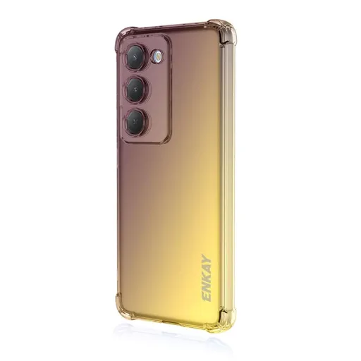 ENKAY GRADIENT Ochranný obal pre Xiaomi Redmi 15 / Redmi 15 5G PURPLE-GOLD