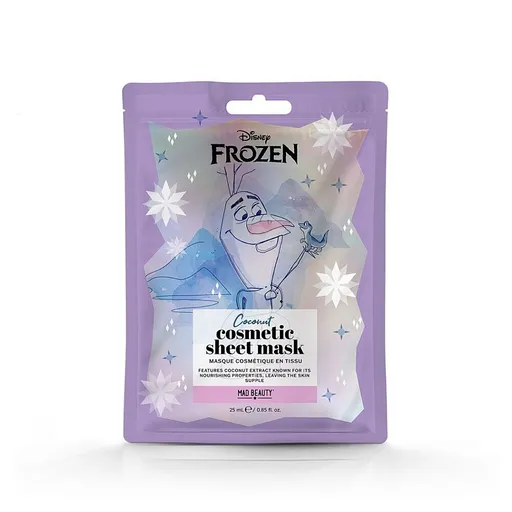 MAD BEAUTY Frozen Olaf rozjasňujúca a hydratačná textilná maska ​​25ml