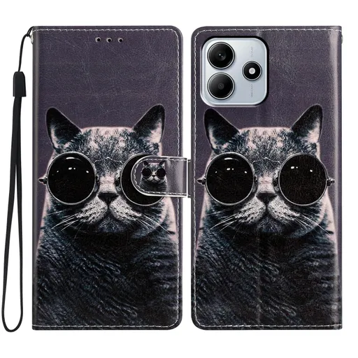 ART Peňaženkový kryt pre Xiaomi Redmi Note 14 5G SUNGLASSES CAT