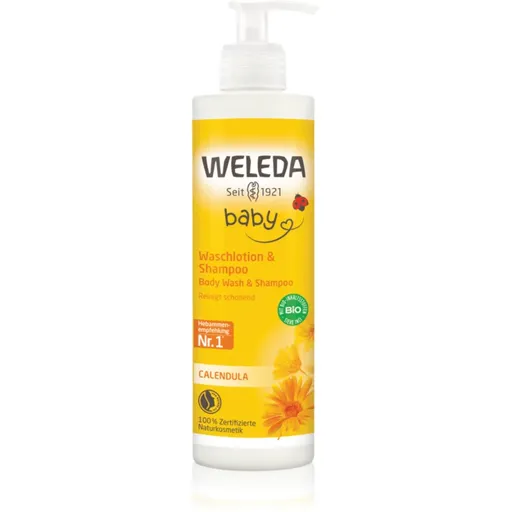 Weleda Baby šampón a umývací gél 2 v 1 pre deti Calendula officinalis 400 ml