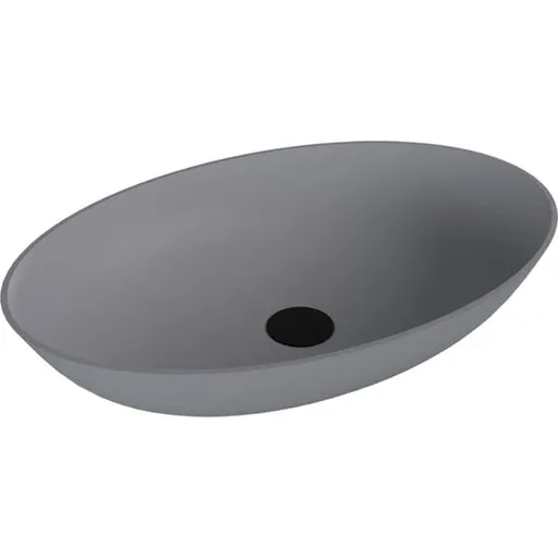 Polysan Banera umývadlo na dosku 60x40 cm šedá matná mat bez prepadu 14397.31