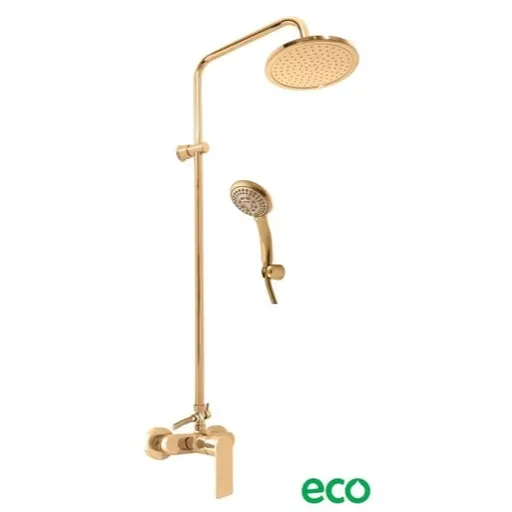 Sprchový systém RAV SLEZÁK Nil so sprchovacím setom zlatá kartáčovaná NL182.5/7ZK