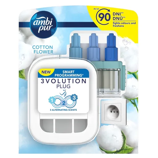 AMBI PUR 3Volution Osviežovač vzduchu strojček + náplň Cotton 20 ml