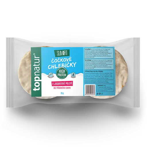 TOPNATUR Šošovkové chlebíčky jogurtová poleva 70 g