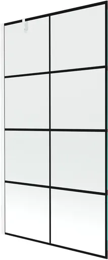 MEXEN/S - Next vaňová zástena FIX 100x150, čierny dekor, biela 895-100-000-00-77-20