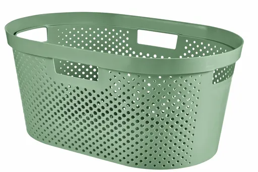 CURVER Kôš na čistú bielizeň INFINITY DOTS 40L recyklovaný plast | zelená
