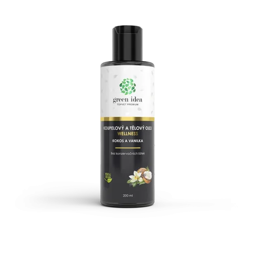 Kokos a vanilka kúpeľový a telový olej 200 ml - Green idea
