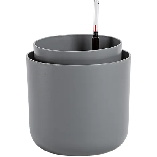 Plastia Samozavlažovací kvetináč Tolita sivá, pr. 19 cm, pr. 19 cm