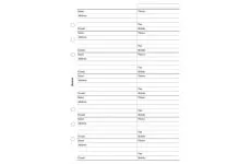 Filofax A5 Adresár - meno, adresa, e-mail, tel., fax, mobil