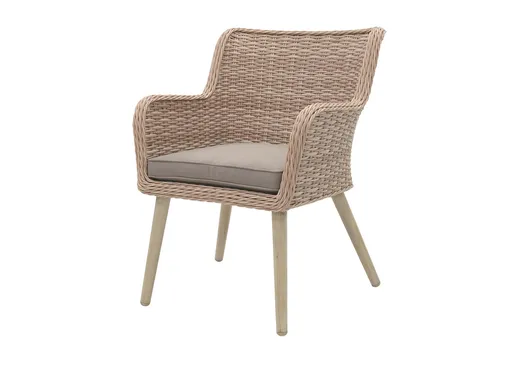 Záhradné ratanové jedálenské kreslo MALIBU (cappuccino)