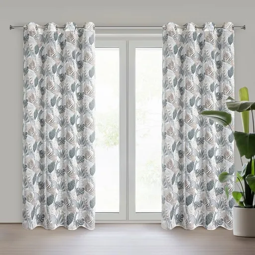 ArtFir Záves AMELA K | biela/hnedá 140 x 250 cm