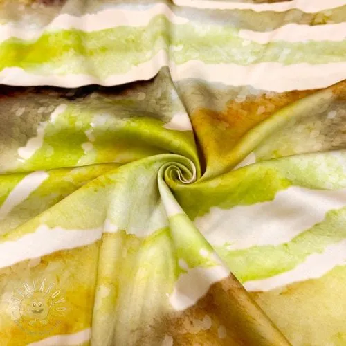 Viskóza SATIN Chloe green digital print