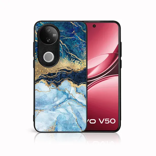 MY ART Ochranný kryt pre Vivo V50 5G BLUE MARBLE (141)