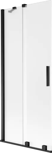 MEXEN/S - Velar dvojkrídlová posuvná vaňová zástena 80 x 150, dekor, čierna 896-080-000-31-70
