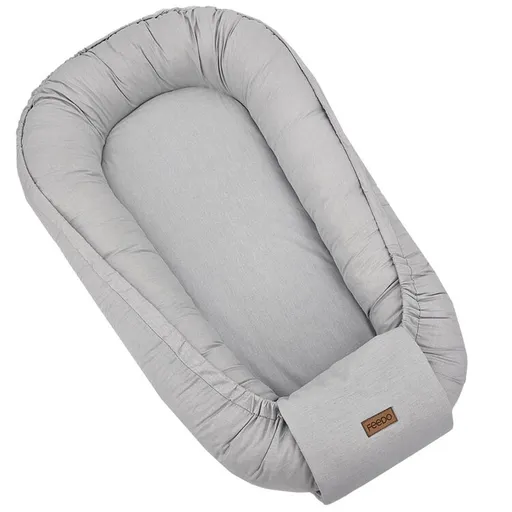 FEEDO Hniezdo pre bábätko Light Grey 90x60 cm