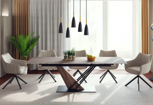 Signal Rozkladací jedálenský stôl GENESIS | dub / čierny / dub