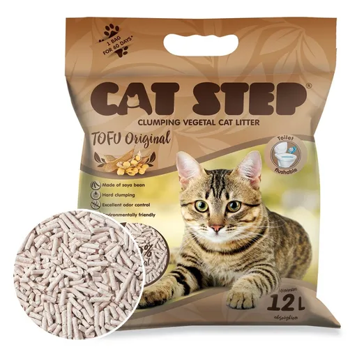 TOMMI Cat Step Tofu Original podstielka 5,4 kg/12 l