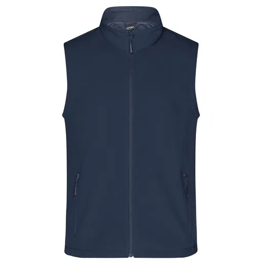 James & Nicholson (Daiber) Pánska softshellová vesta JN1128 - Tmavomodrá / tmavomodrá | L