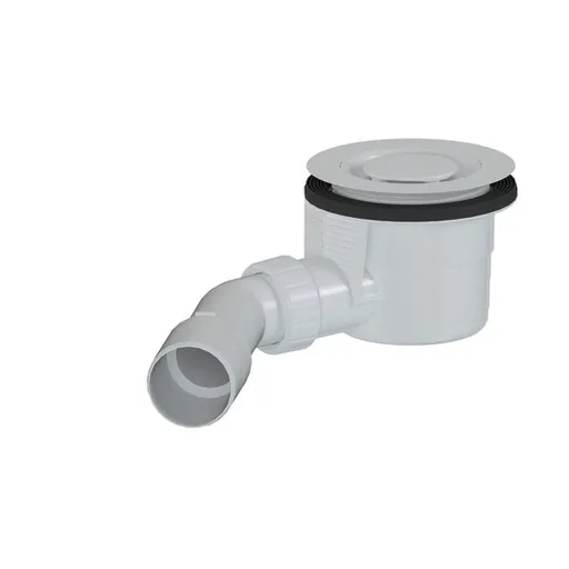 Vaničkový sifón dizajnový SAT 90 x 40/50mm biela krytka E90KOB