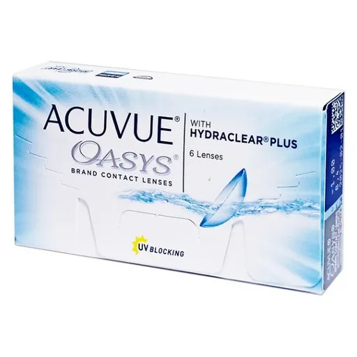JOHNSON Acuvue Oasys Plus dvojtýždňové kontaktné šošovky 6 kusov, Počet dioptrií: -9, Počet ks: 6 ks, Priemer: 14,0, Zakrivenie: 8,4