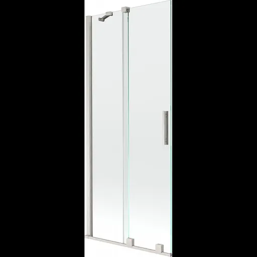 MEXEN/S - Velár dvojkrídlová posuvná vaňová zástena 80 x 150, transparent, nikel kartáčovaný 896-080-000-01-97