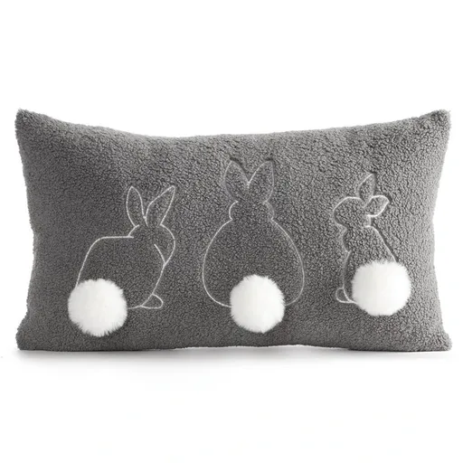 ArtFir Veľkonočná obliečka na vankúš EASTER 37 | sivá/biela 30 x 50 cm