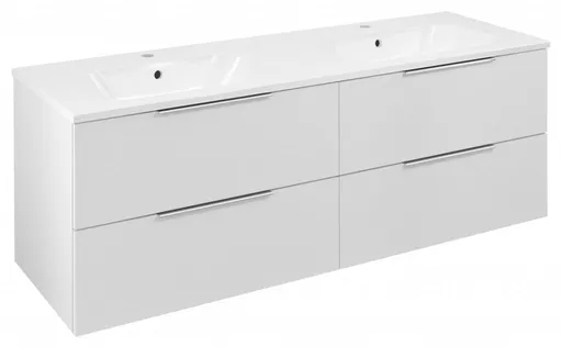 SAPHO - CIRASA umývadlová skrinka 139,6x52x46cm, biela lesk CR141-3030-21