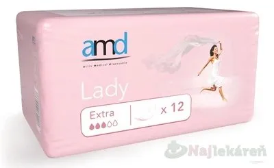AMD Lady Extra, inkontinenčné vložky pre ženy, 12 ks