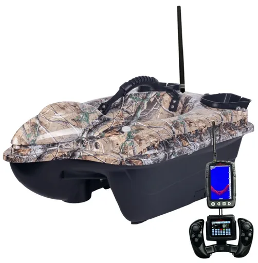 Boatman zavážecí lodička fighter pro s gps a echolotem camo