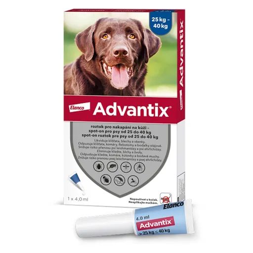 ADVANTIX Spot-on pre psov 25-40 kg 4 ml 1 pipeta