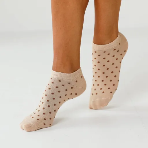 Súprava 5 párov nízkych ponožiek s bodkami