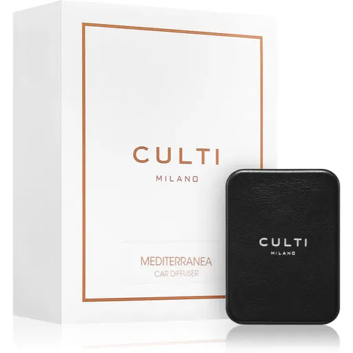 Culti Milano Car Diffuser Black Mediterranea vôňa do auta + náhradná náplň 73x53 cm