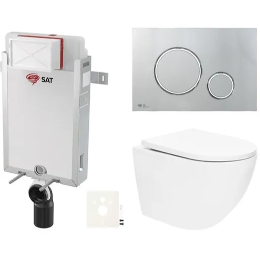 Závesný wc set SAT na zamurovanie vírové splachovanie SIKOSZTOR6771