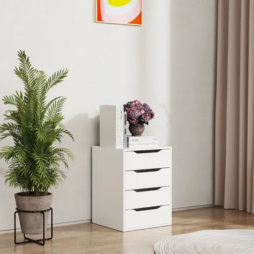 Noční stolek VCM „Malira M“, bílý