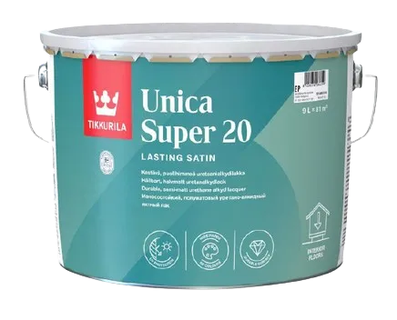 UNICA SUPER 20 - Odolný alkyd-uretánový lak bezfarebný polomatný 9 L